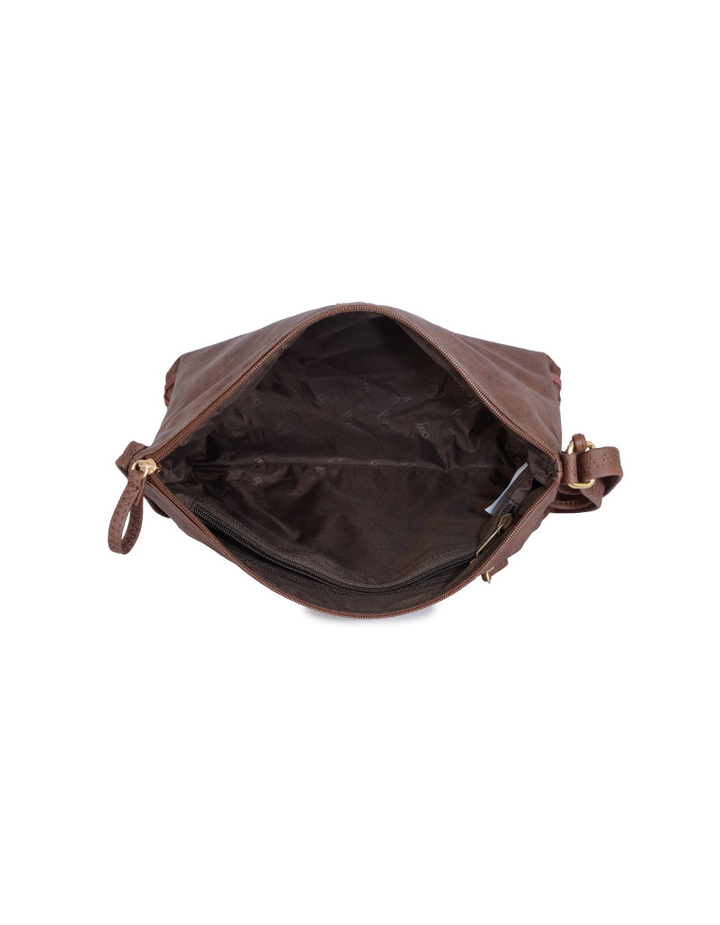 Annora Brown Medium Hobo Bag