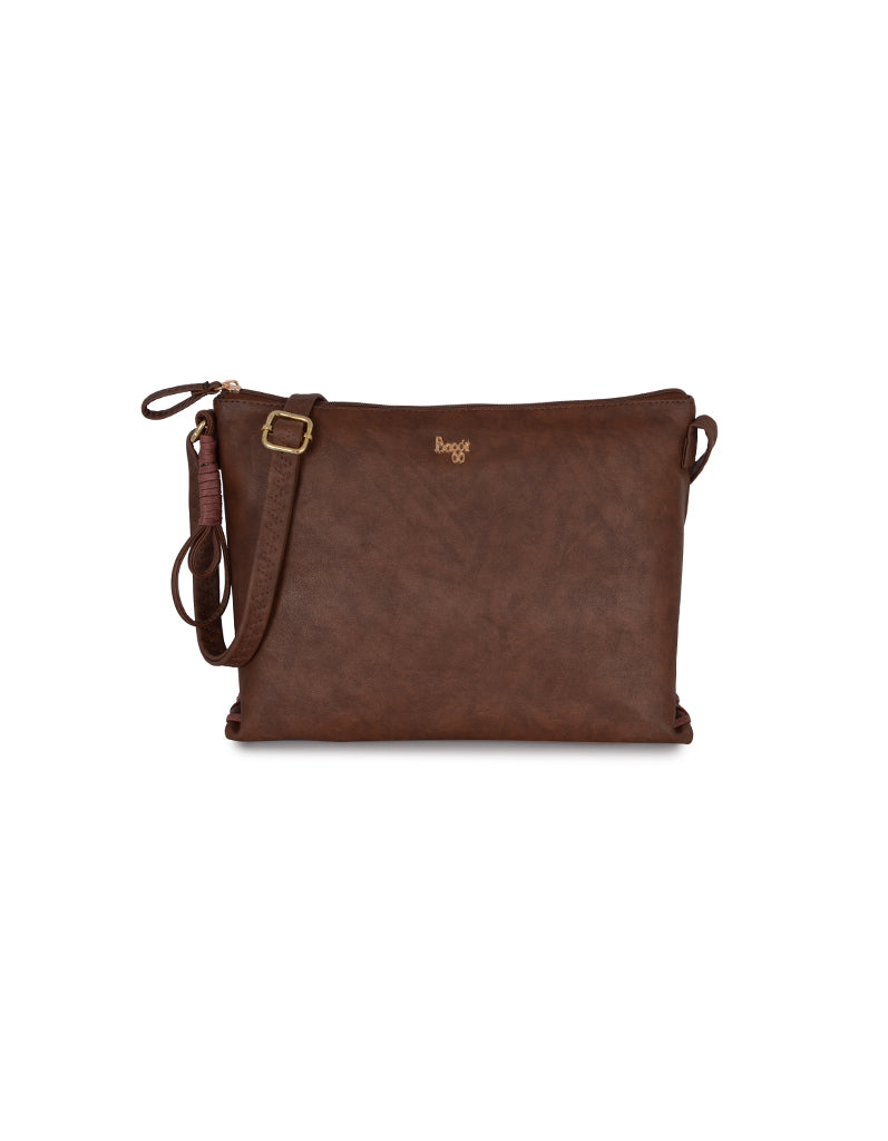 Annora Brown Medium Hobo Bag