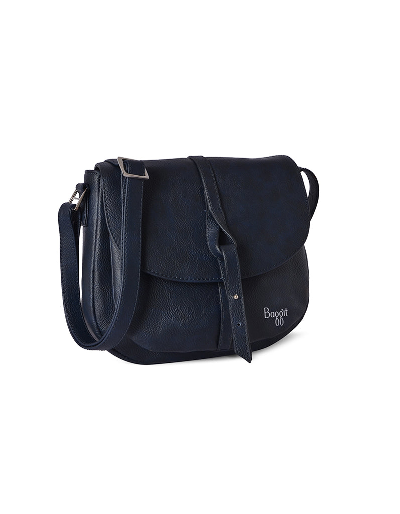 Atlantic Blue Small Saddle Bag