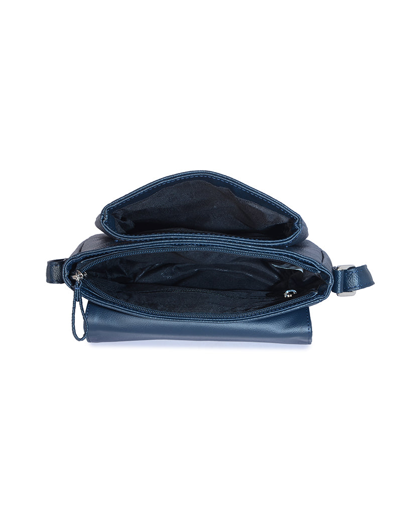 Atlantic Blue Small Saddle Bag