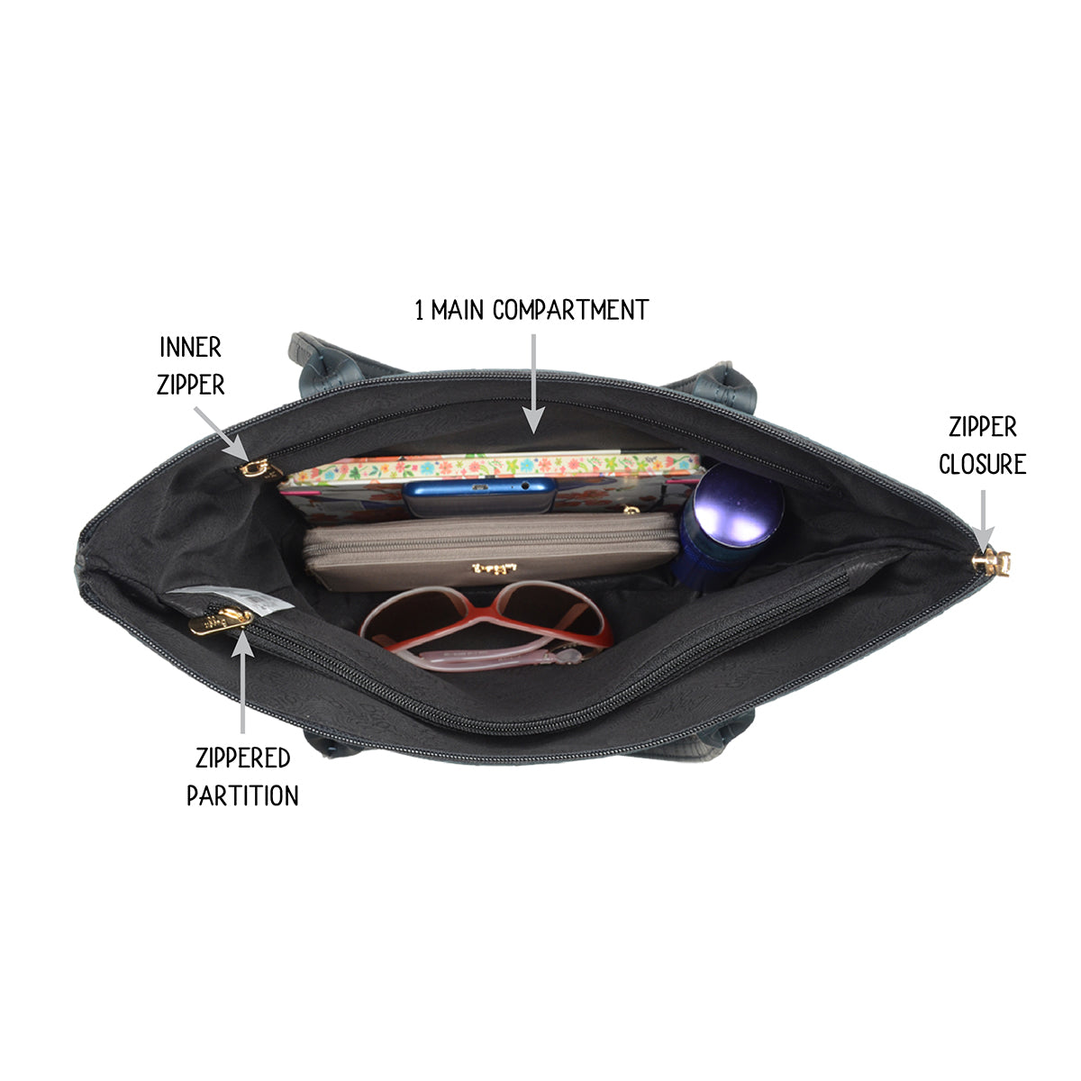 Barcelona Blue Large Tote Bags