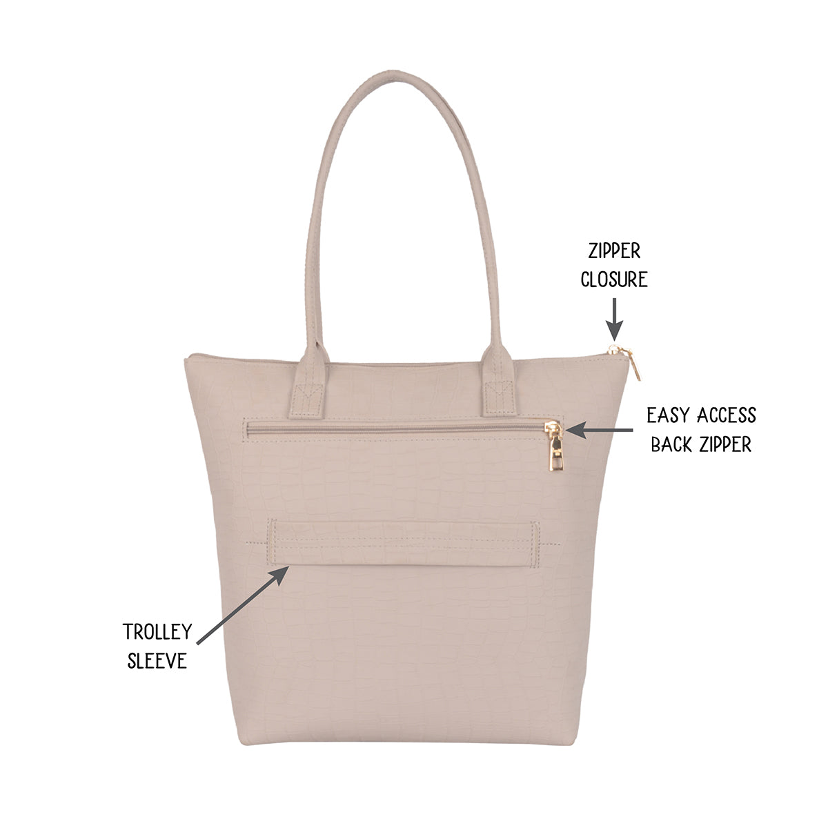 Barcelona Grey Large Tote Bags