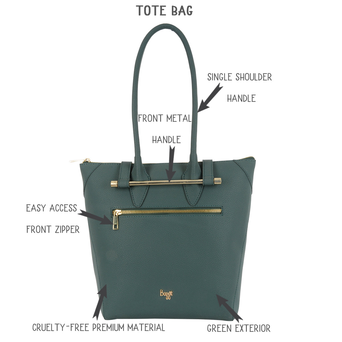 Blip Green Large Tote Bag