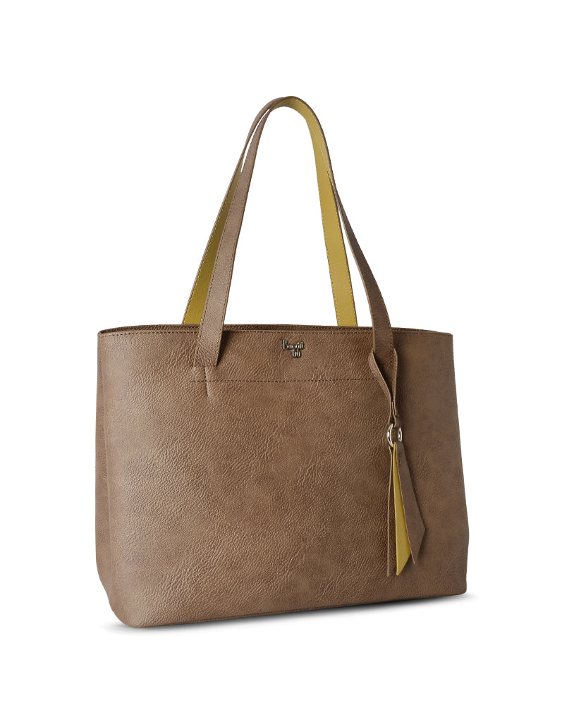 Bluto Beige Medium Tote Bag