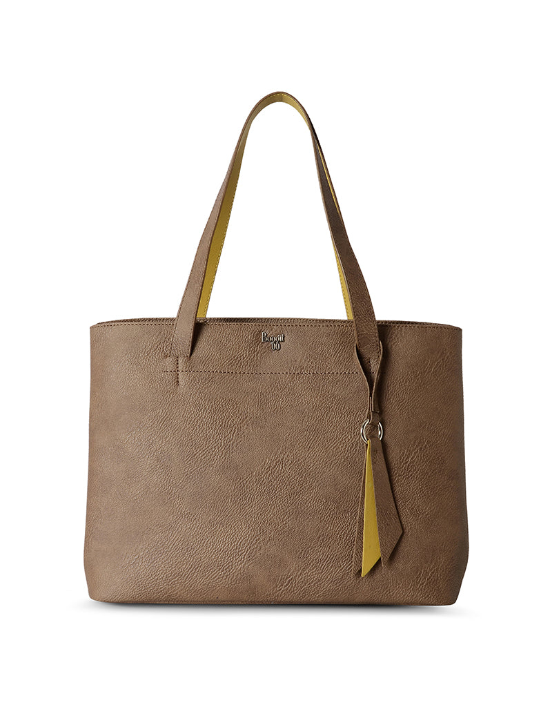 Bluto Beige Medium Tote Bag