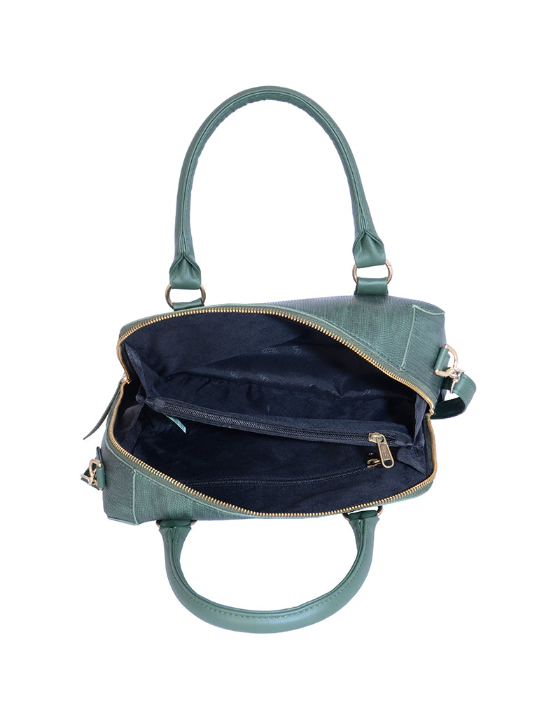 Booming Green Medium Satchel Bag