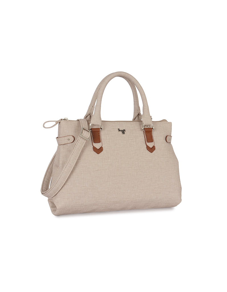 Buffy White Large Satchel Bag