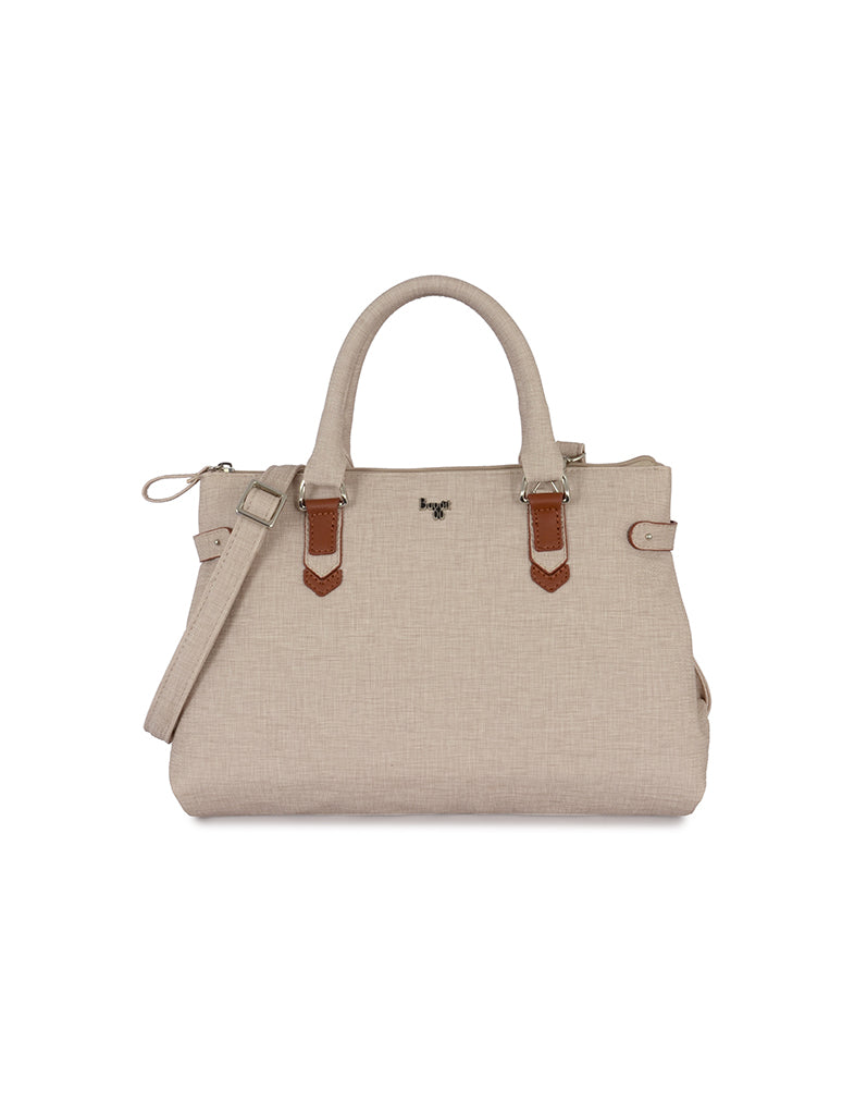 Buffy White Large Satchel Bag