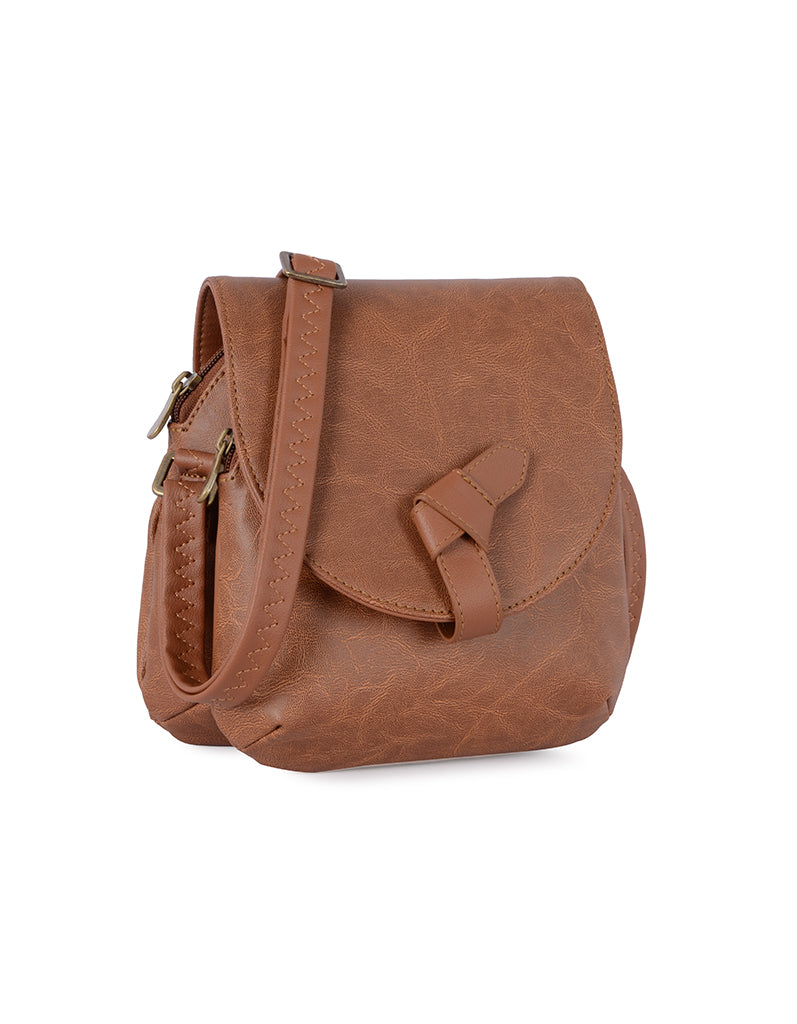 Dalien Tan Small Saddle Bag