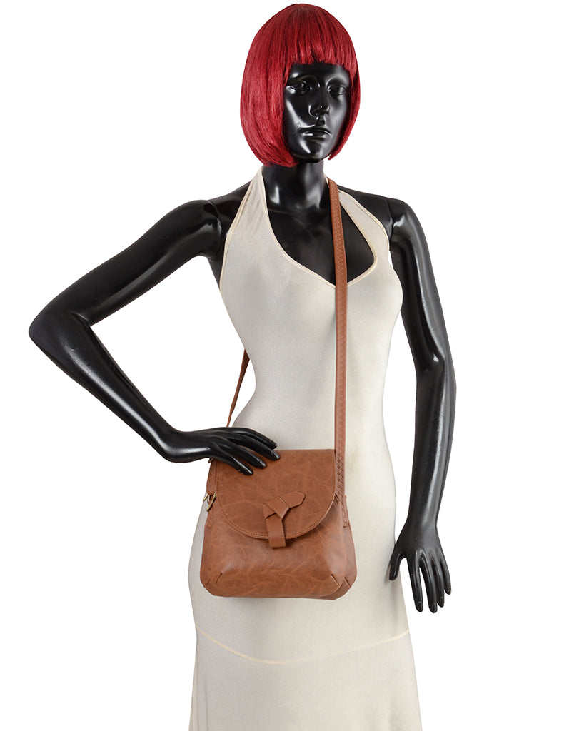 Dalien Tan Small Saddle Bag