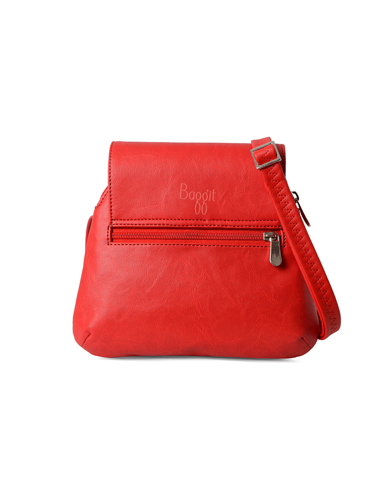 Dalien Red Small Saddle Bag