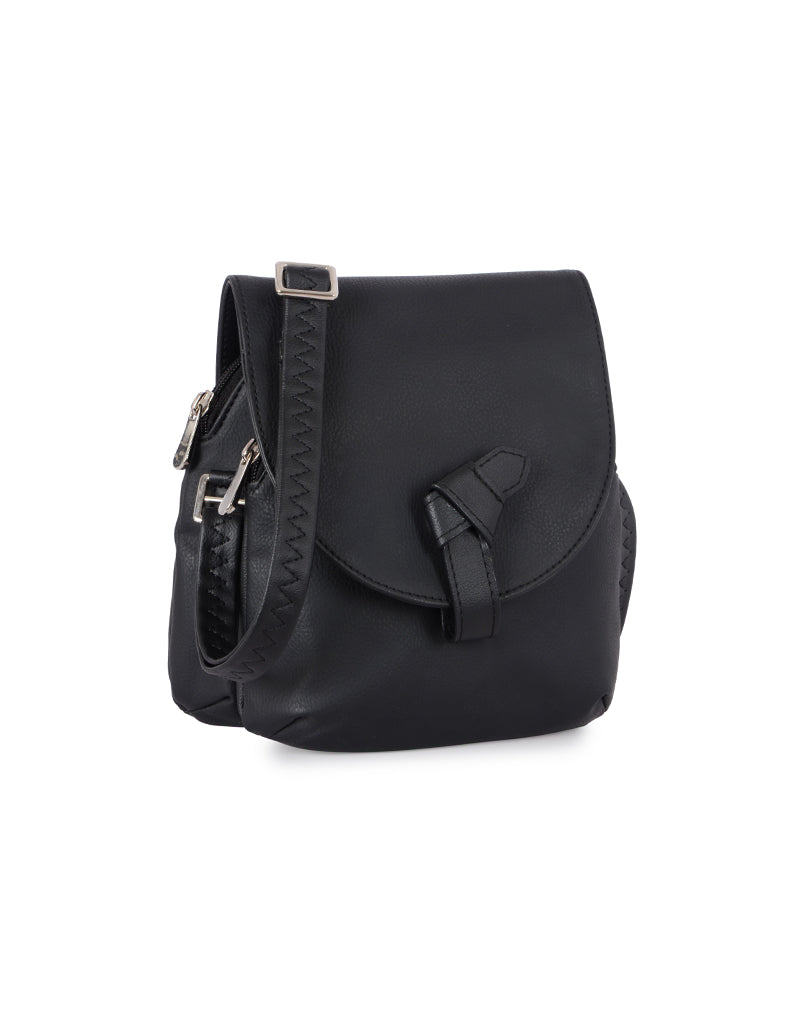 Dalien Black Small Saddle Bag