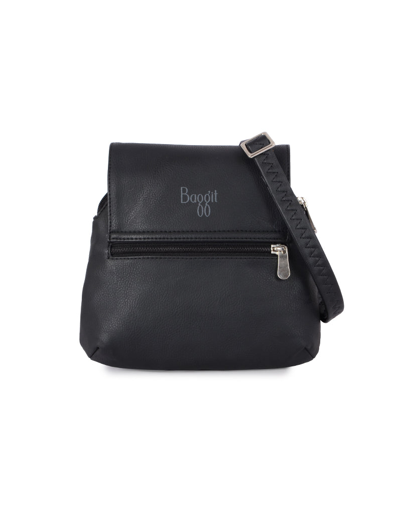 Dalien Black Small Saddle Bag