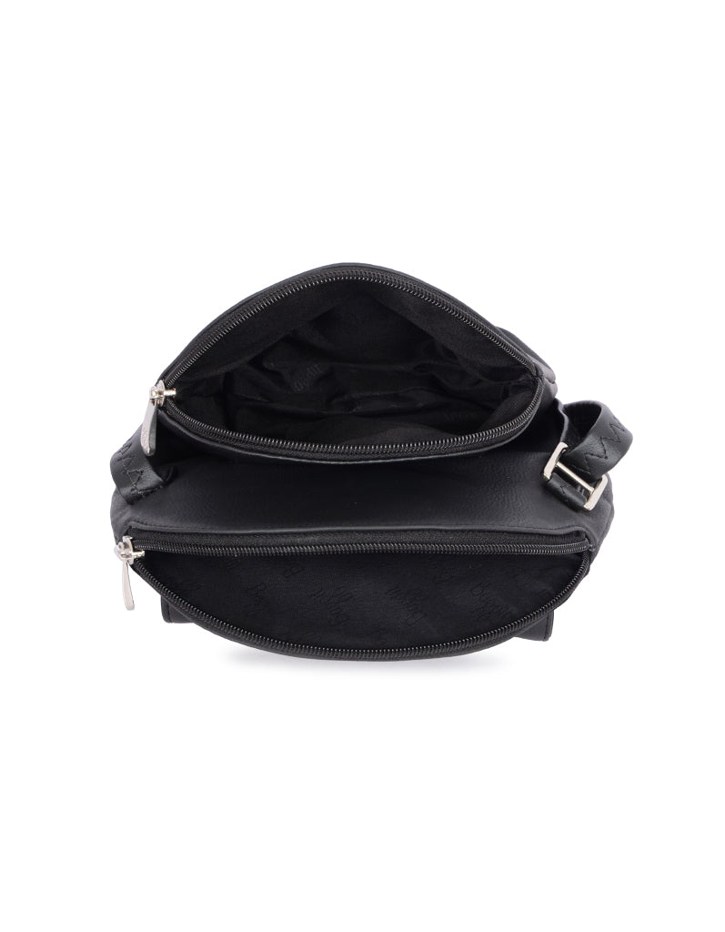 Dalien Black Small Saddle Bag