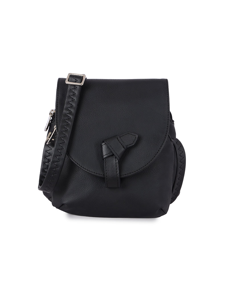 Dalien Black Small Saddle Bag