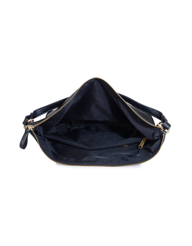 Deci Black Large Hobo Bag