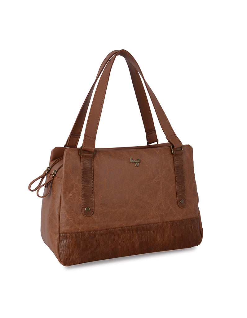 Dox Tan Medium Satchel Bag
