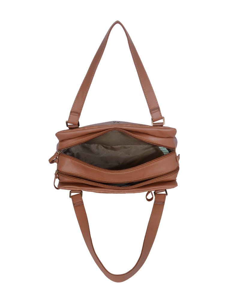 Dox Tan Medium Satchel Bag