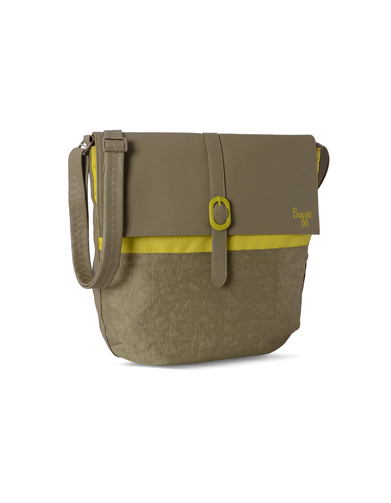 Eddy Beige Large Saddle Bag