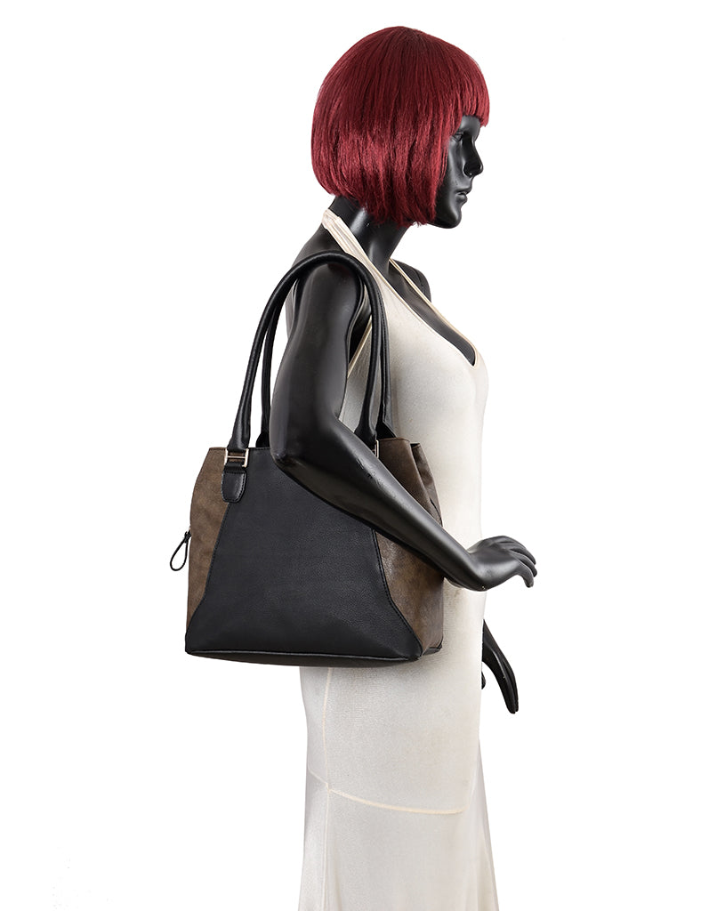 Emmanuel Black Medium Tote Bag