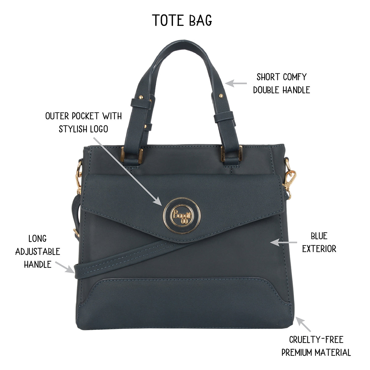 Ginnie Blue Medium Tote