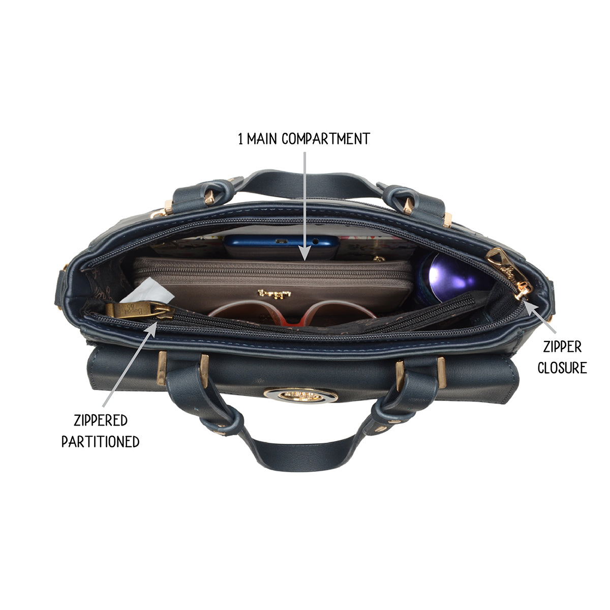 Ginnie Blue Medium Tote