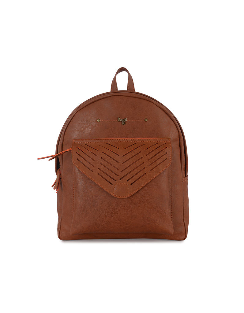 Hadid Tan Large Backpack Bag