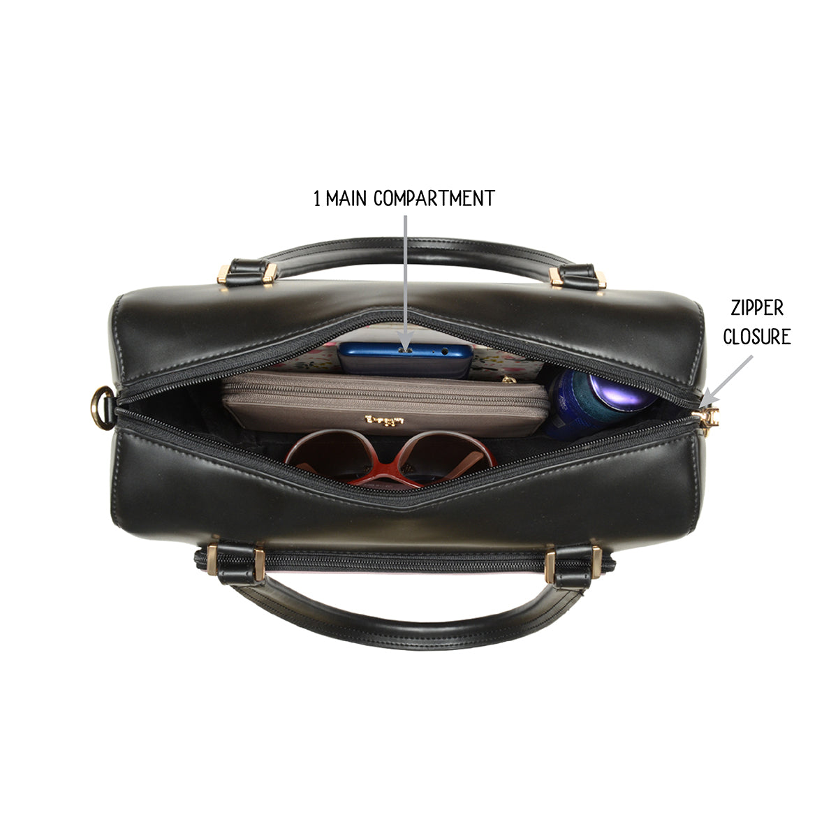 Hyderbad Black Medium Duffel Bags