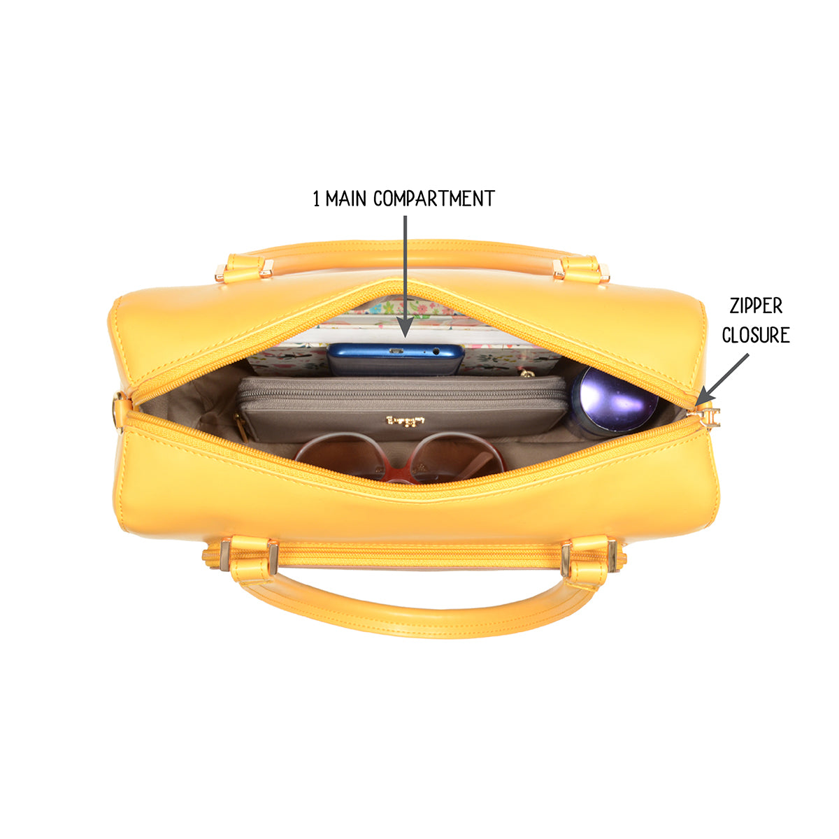 Hyderbad Yellow Medium Duffel Bags