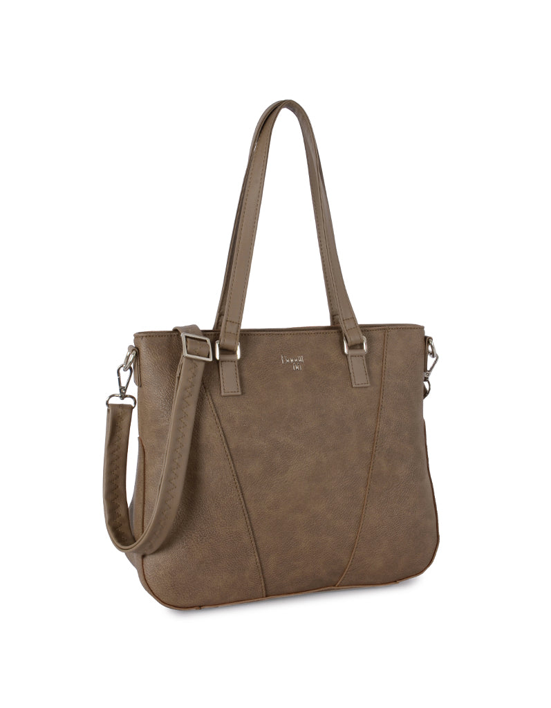 Izzy Beige Large Tote Bag