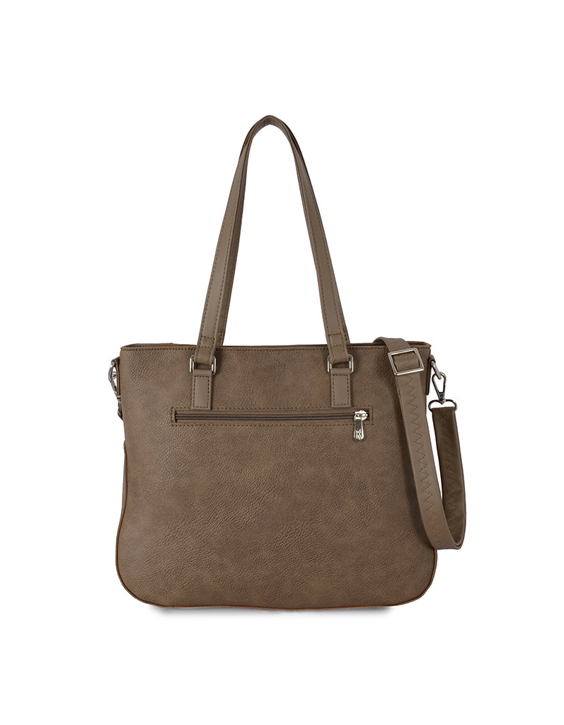 Izzy Beige Large Tote Bag