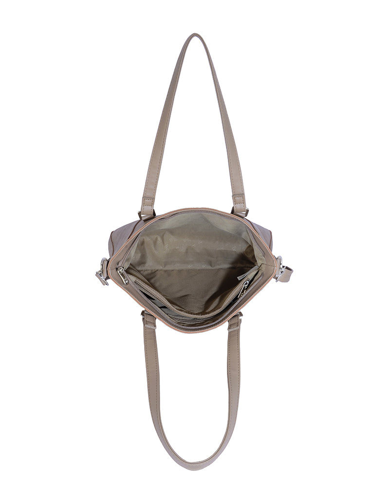 Izzy Beige Large Tote Bag