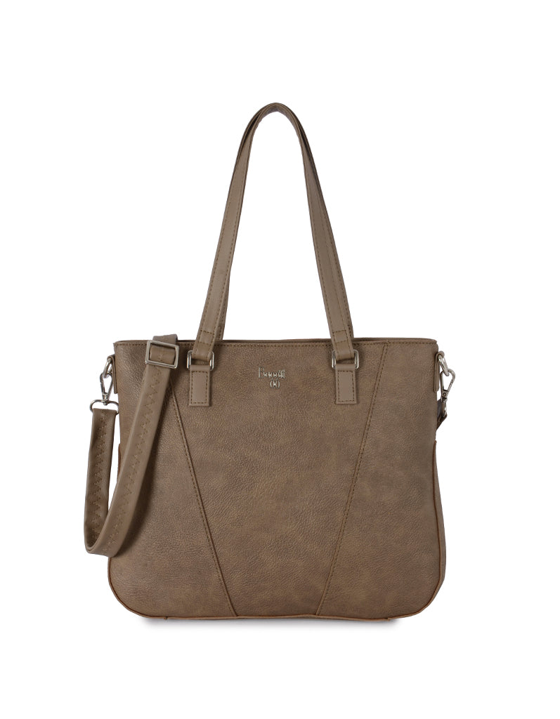 Izzy Beige Large Tote Bag