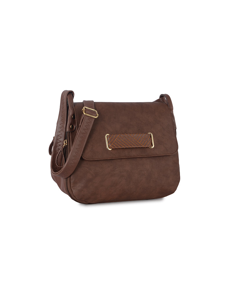 Kerry Brown Medium Saddle Bag
