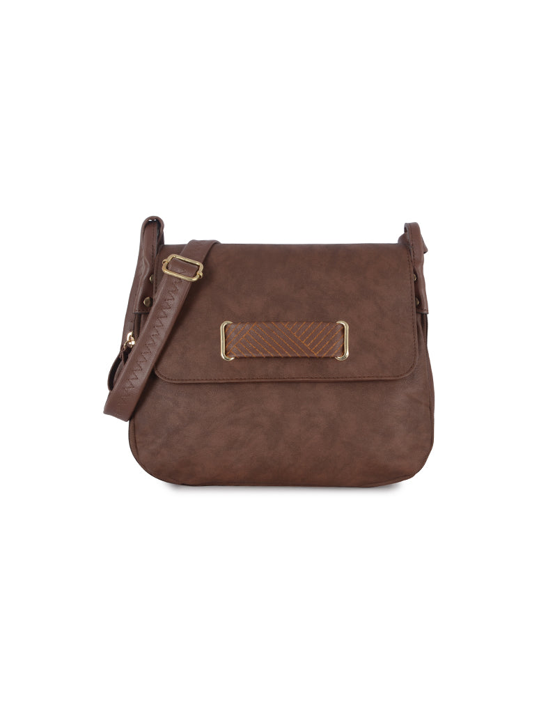 Kerry Brown Medium Saddle Bag