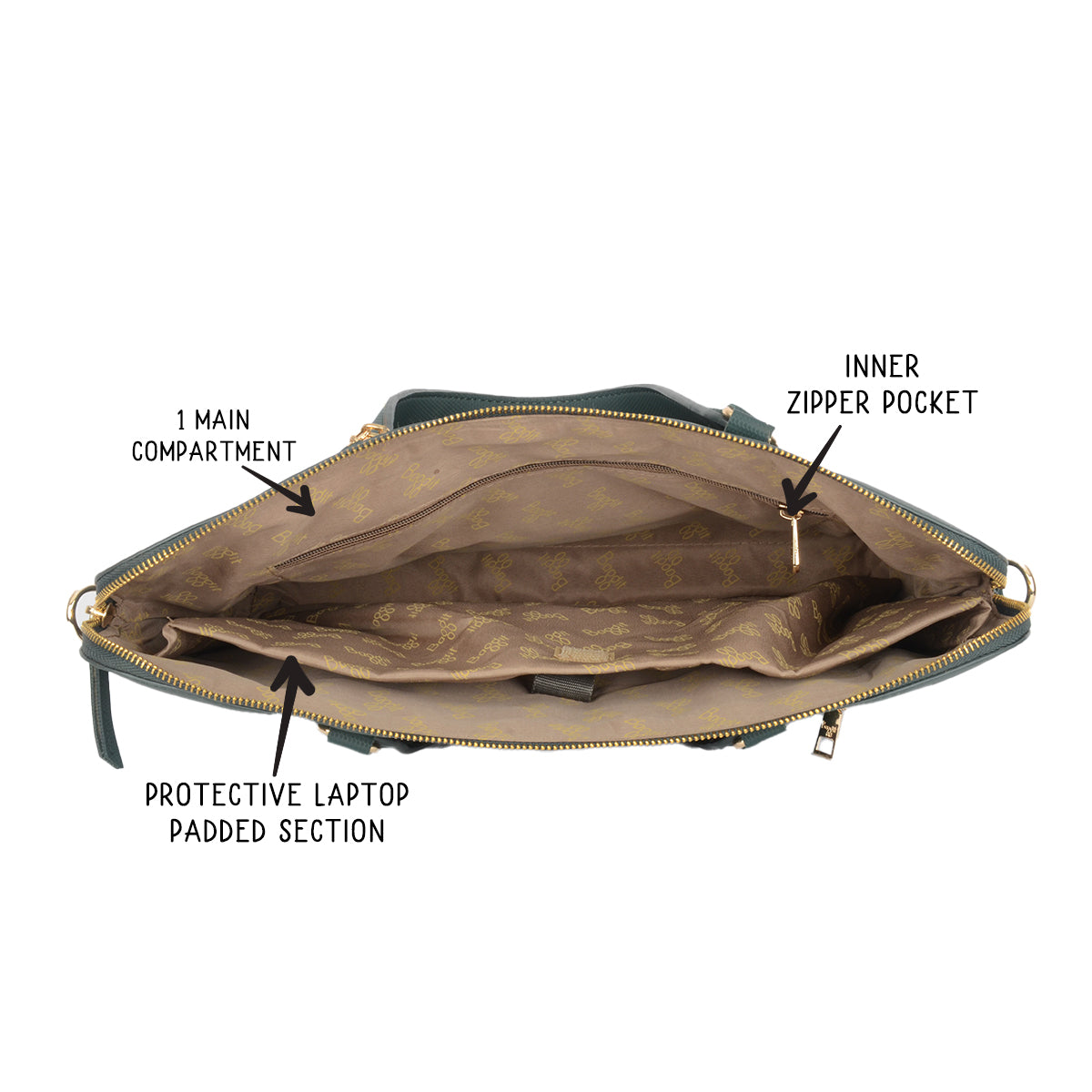 Ladyboss Green Large Satchel Bags