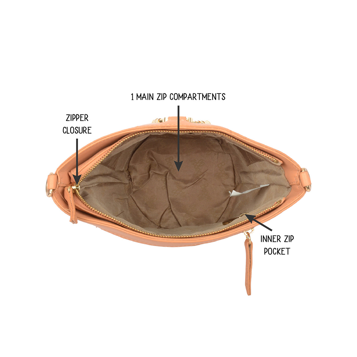 Louie Peach Small Shoulder Bag