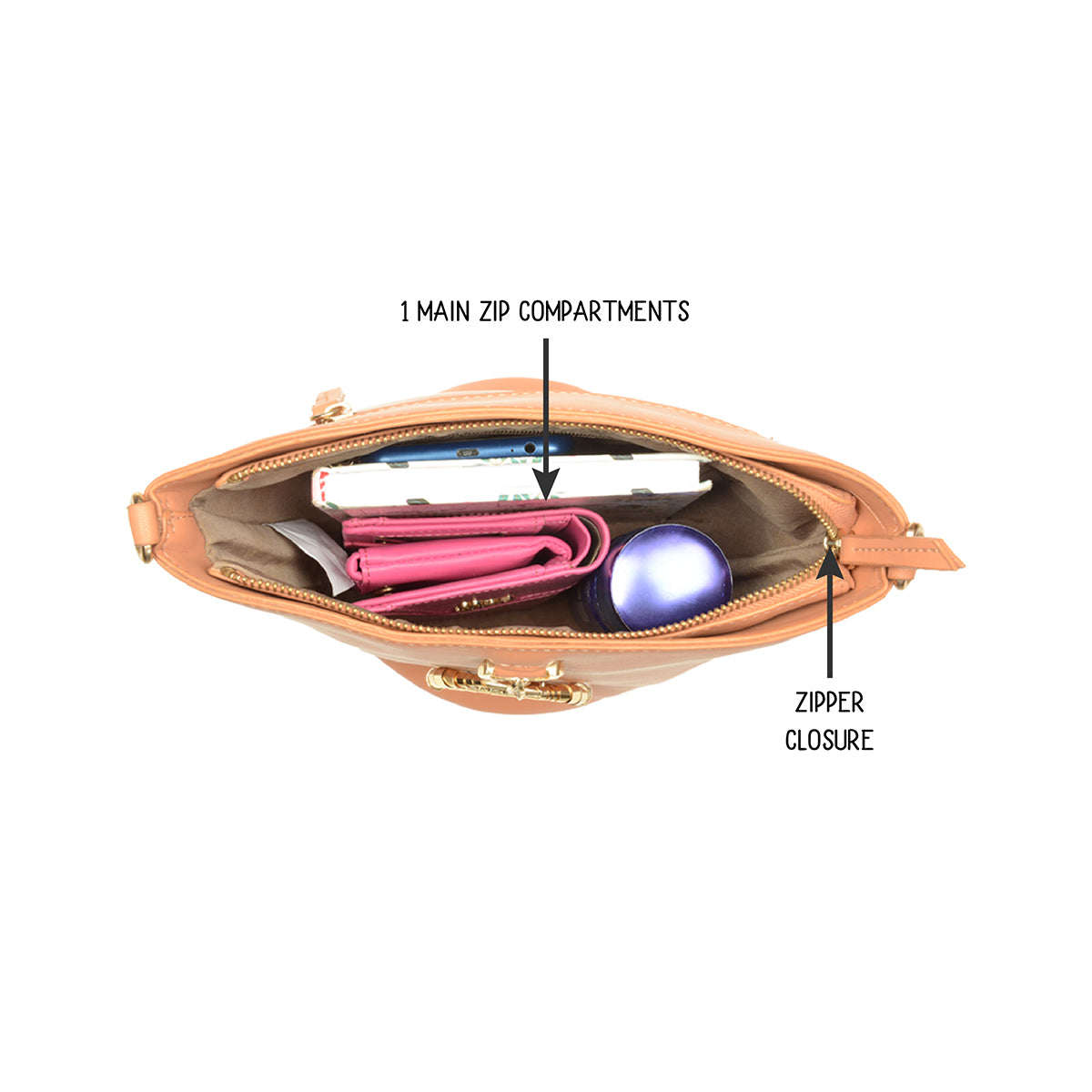 Louie Peach Small Shoulder Bag