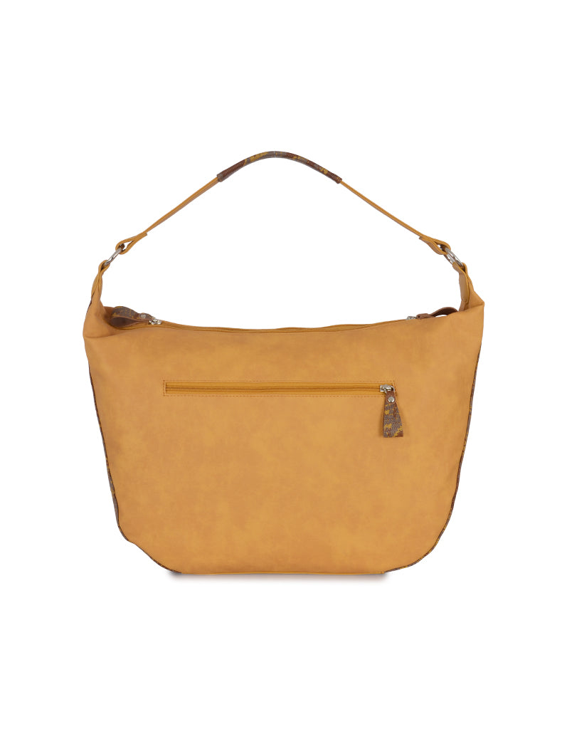 Myra Yellow Large Hobo Bag