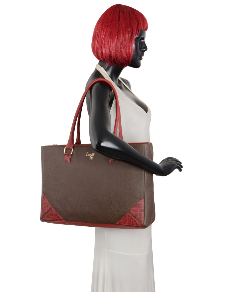 Oasis Brown Oversize Tote Bag