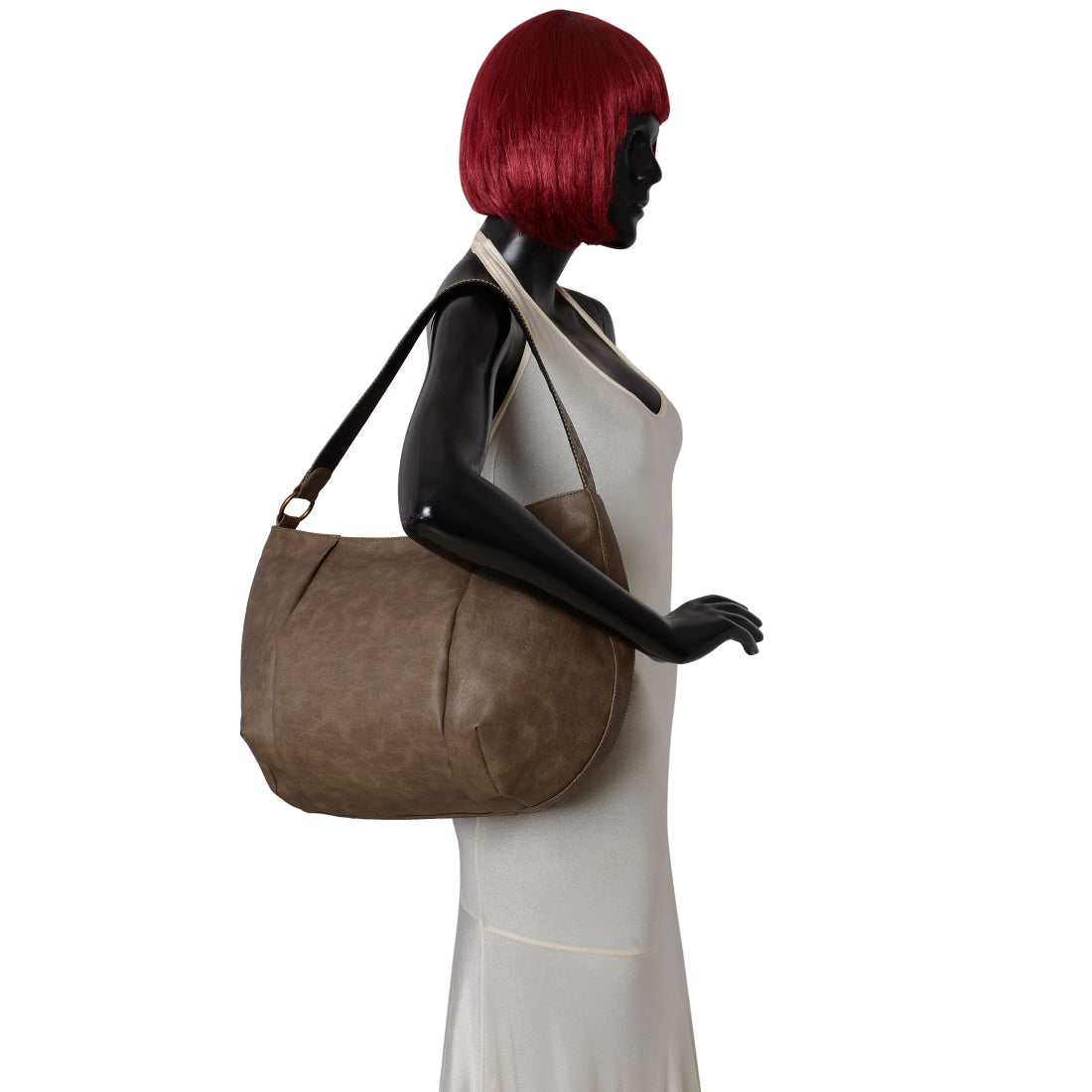 Pisco Brown Large Hobo Bag