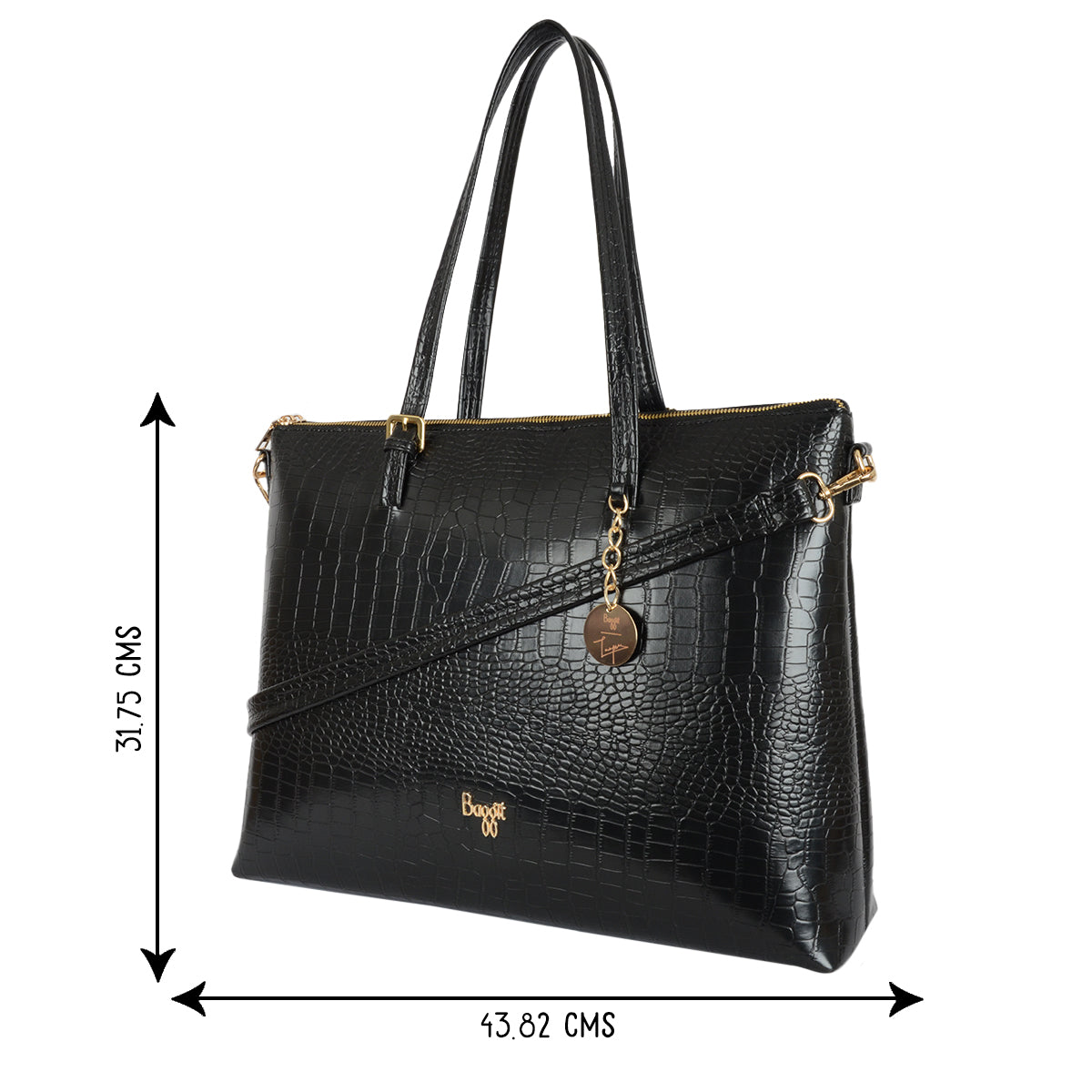 Regina Black XL Laptop Tote Bags