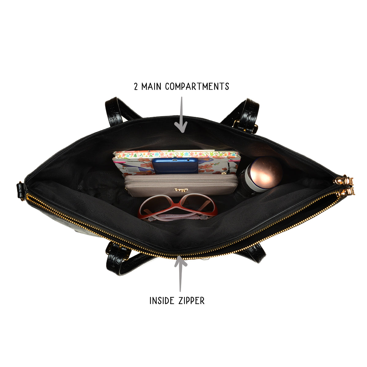 Regina Black XL Laptop Tote Bags