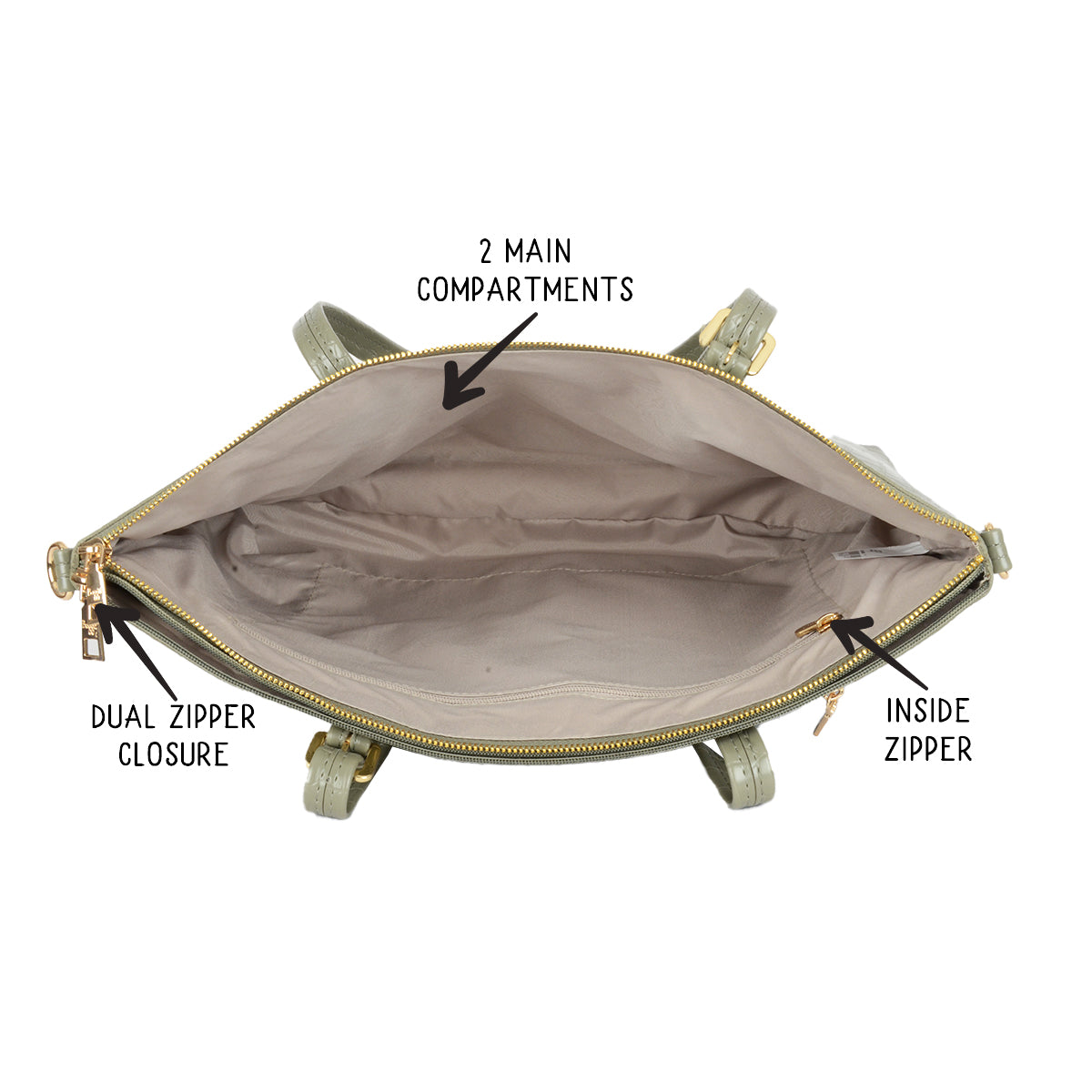 Regina Green XL Laptop Tote Bags