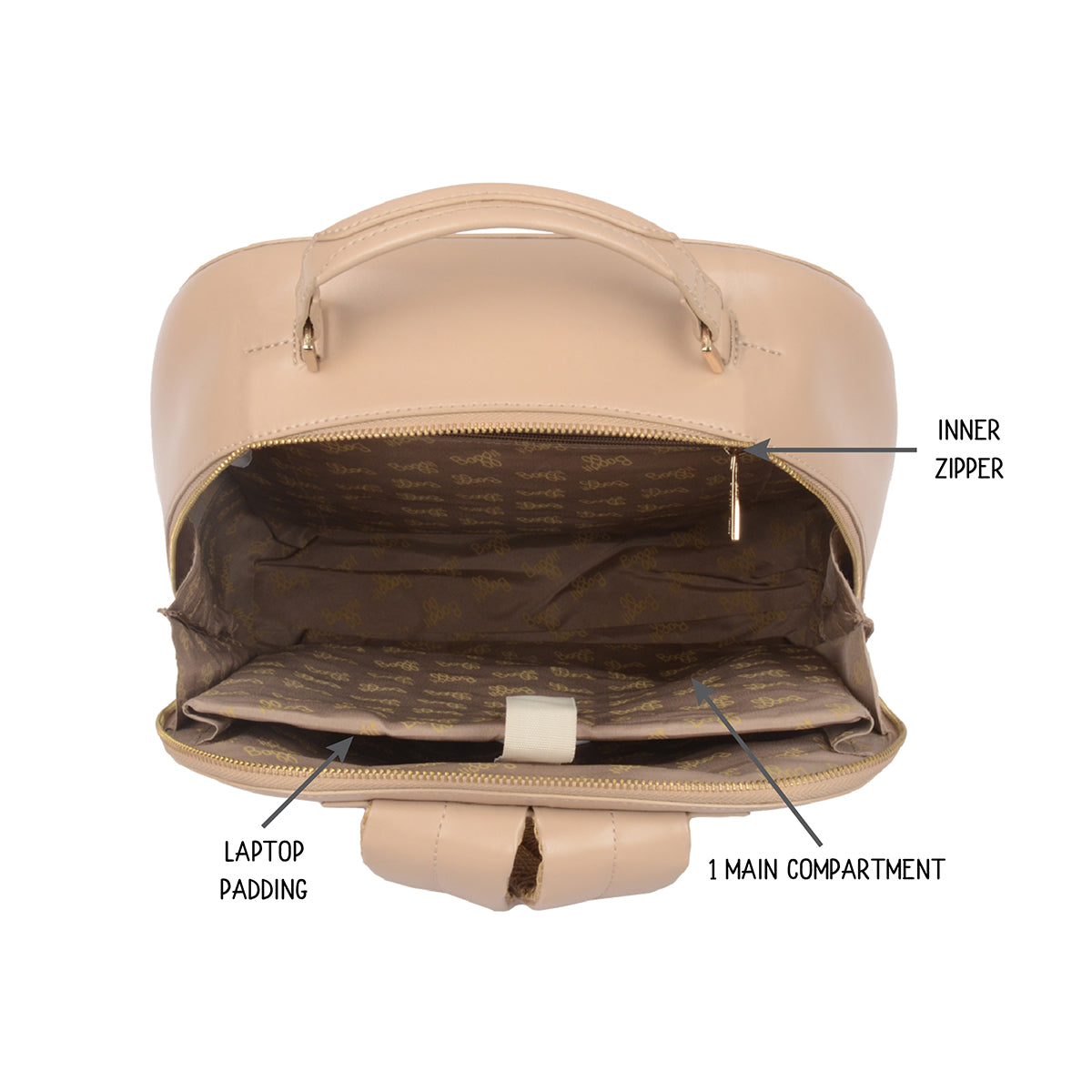 Reno Beige Large Laptop Backpack Bags