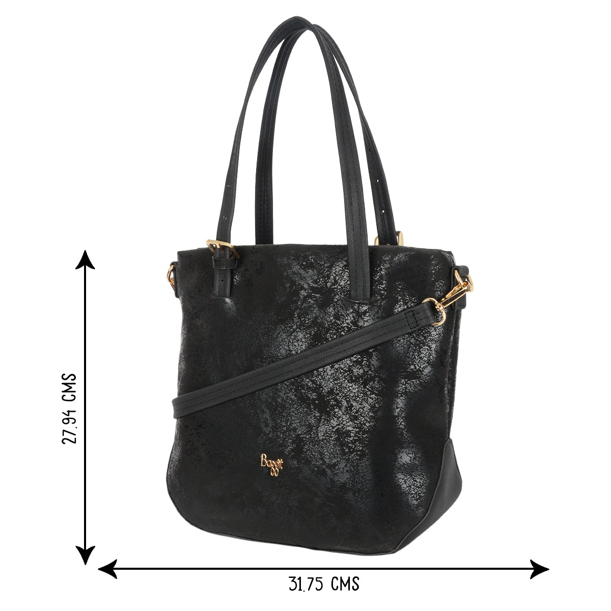 Rome Black Medium Tote Bags