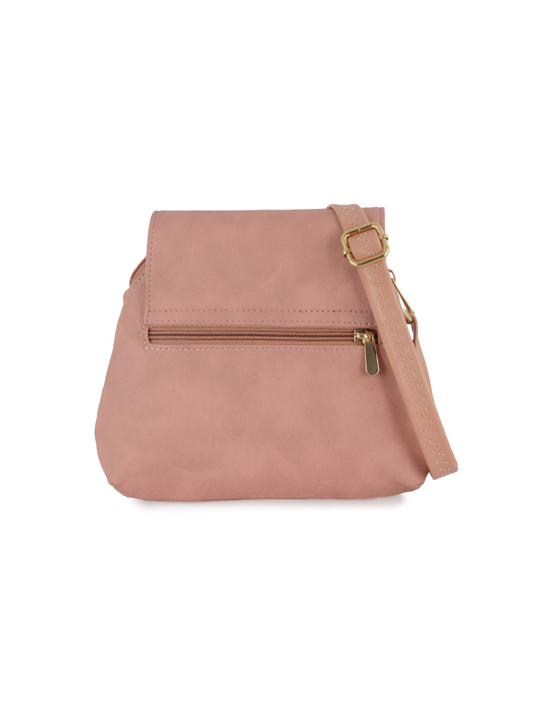 Salien Pink Small Saddle Bag