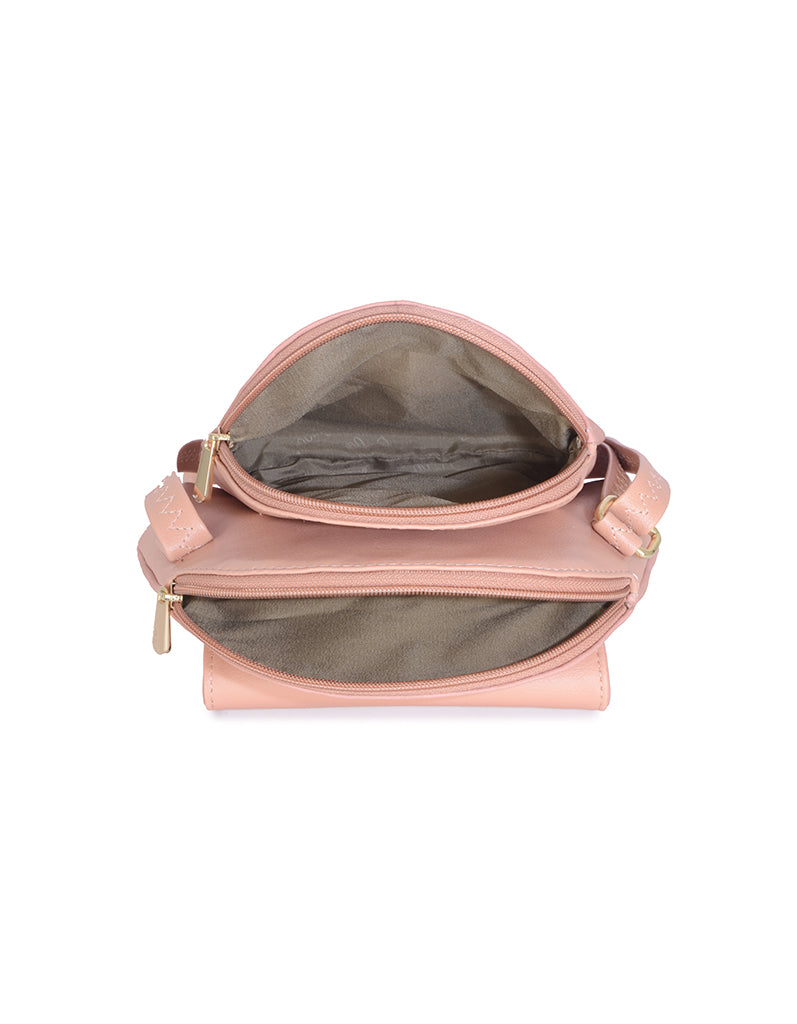 Salien Pink Small Saddle Bag