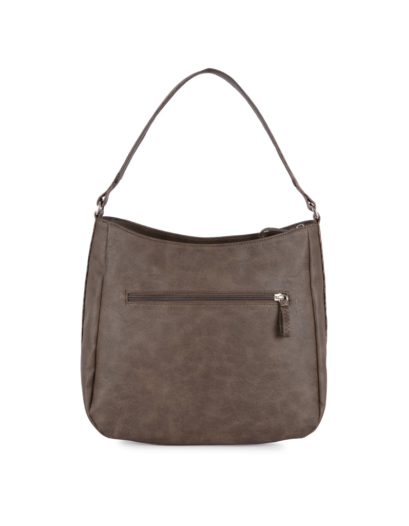 Selfie Brown Medium Hobo Bag
