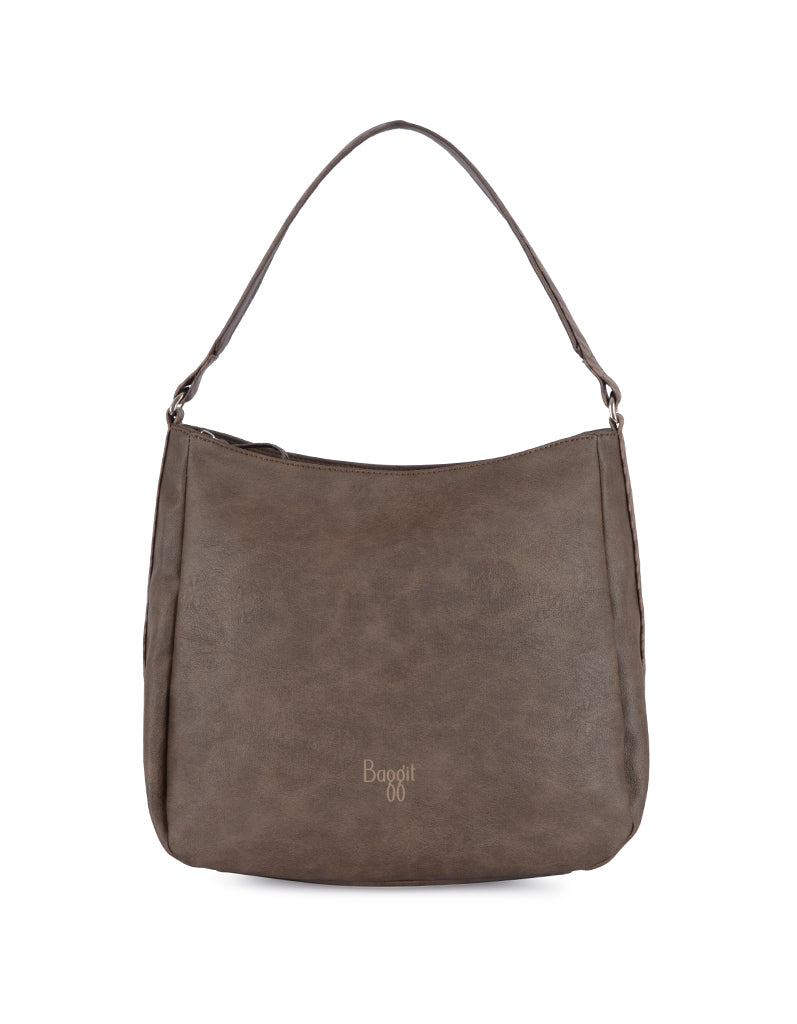 Selfie Brown Medium Hobo Bag